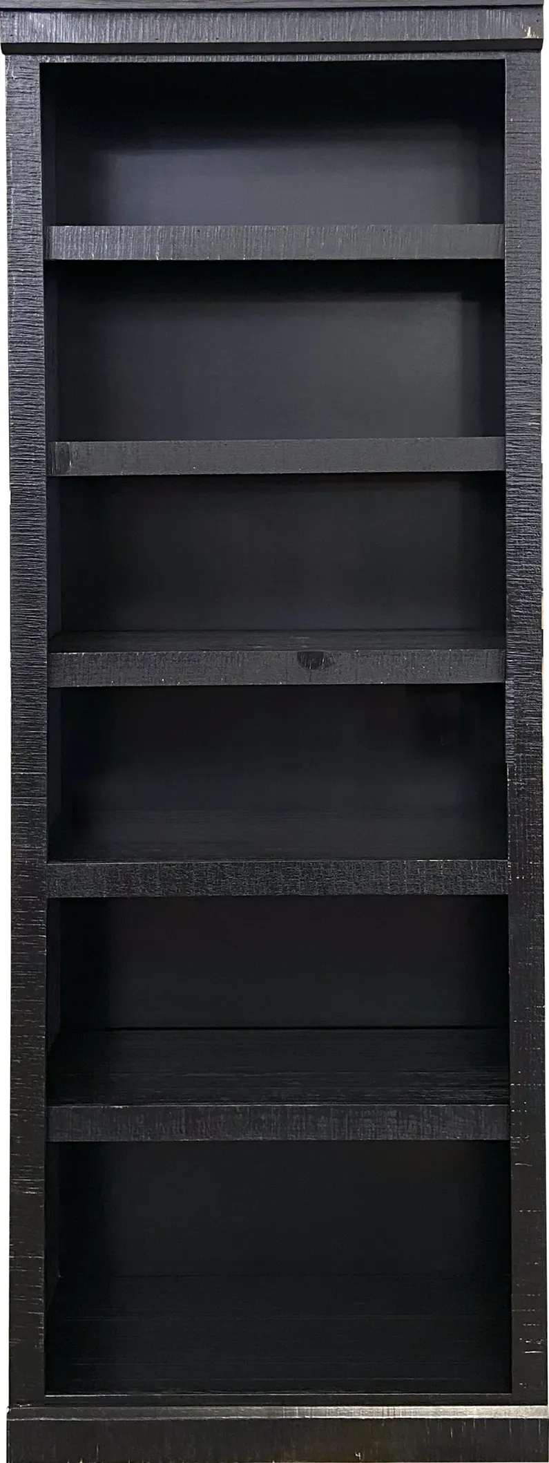 Delta 84 Inch Rustic Black Bookcase