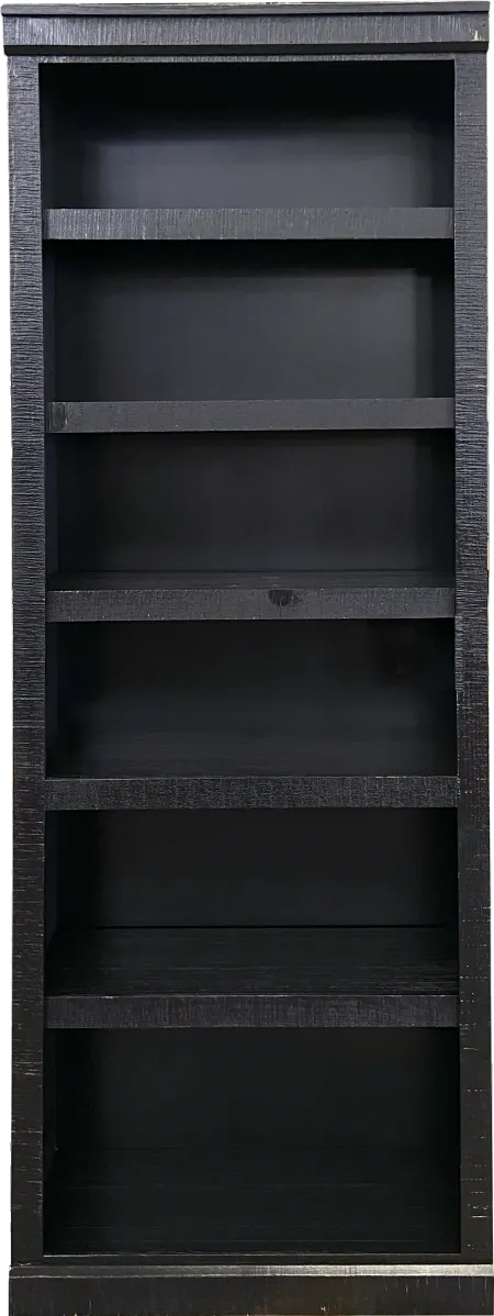 Delta 84 Inch Rustic Black Bookcase