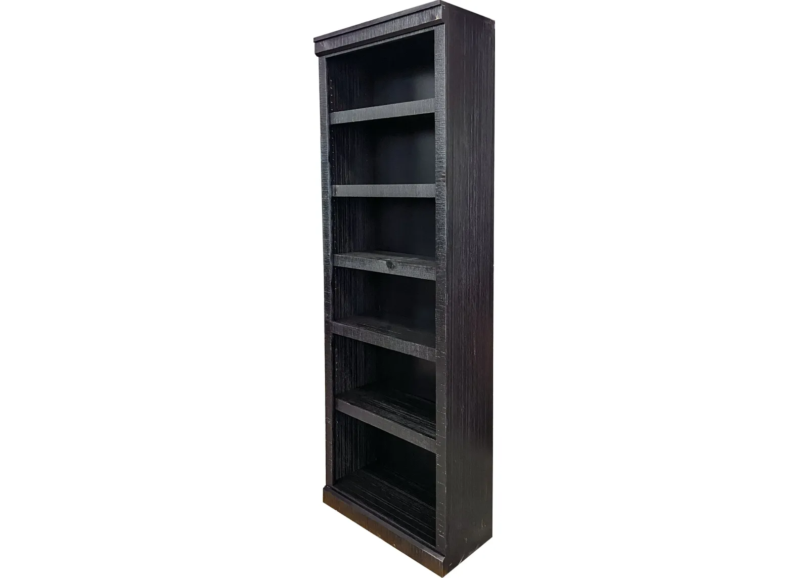 Delta 84 Inch Rustic Black Bookcase