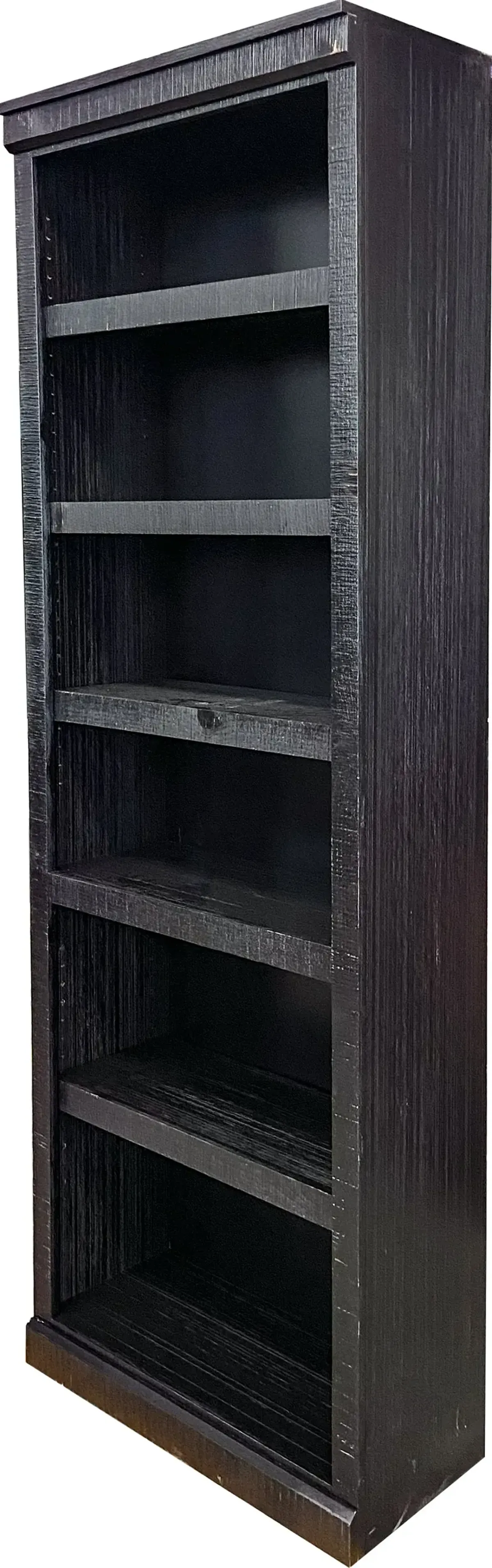 Delta 84 Inch Rustic Black Bookcase