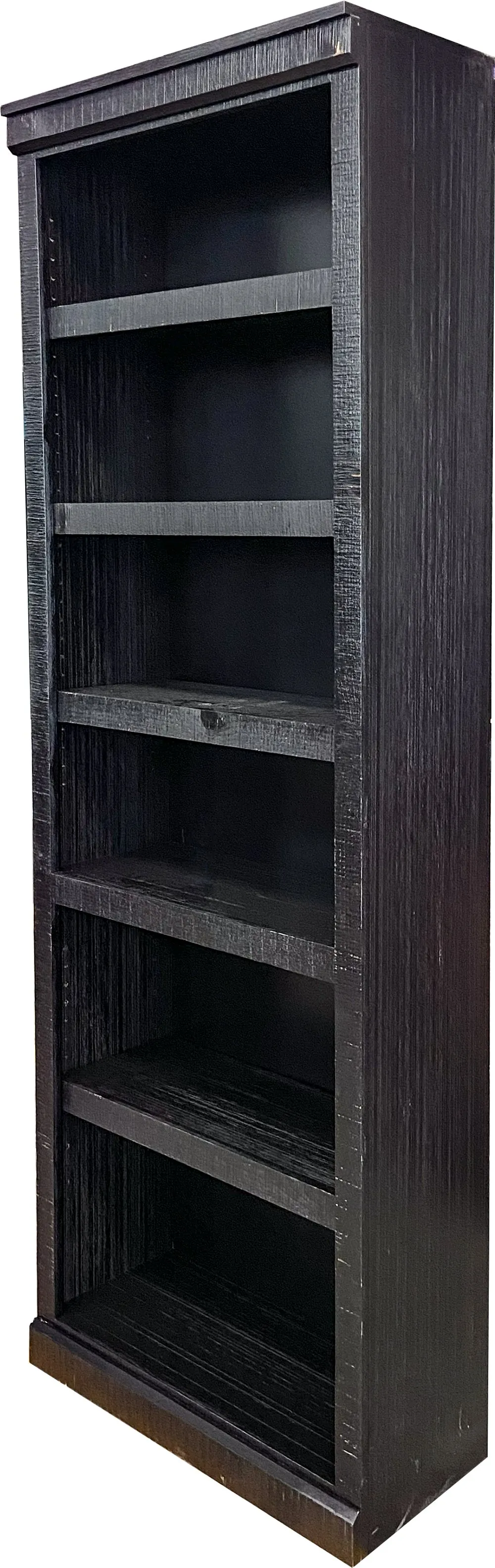 Delta 84 Inch Rustic Black Bookcase