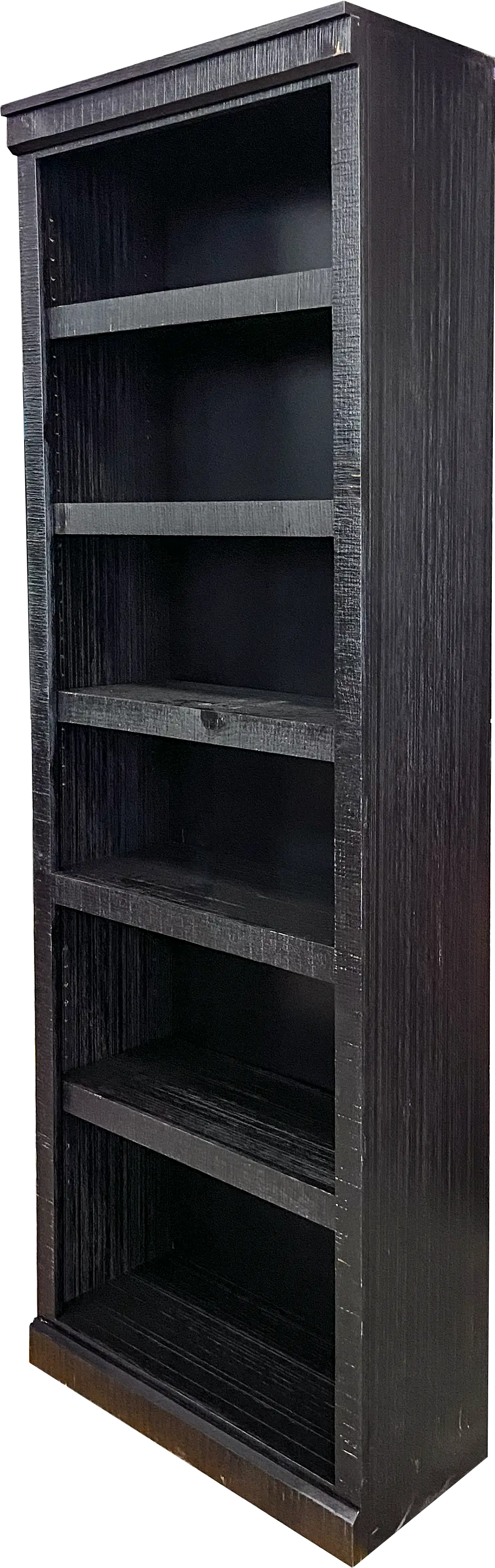 Delta 84 Inch Rustic Black Bookcase