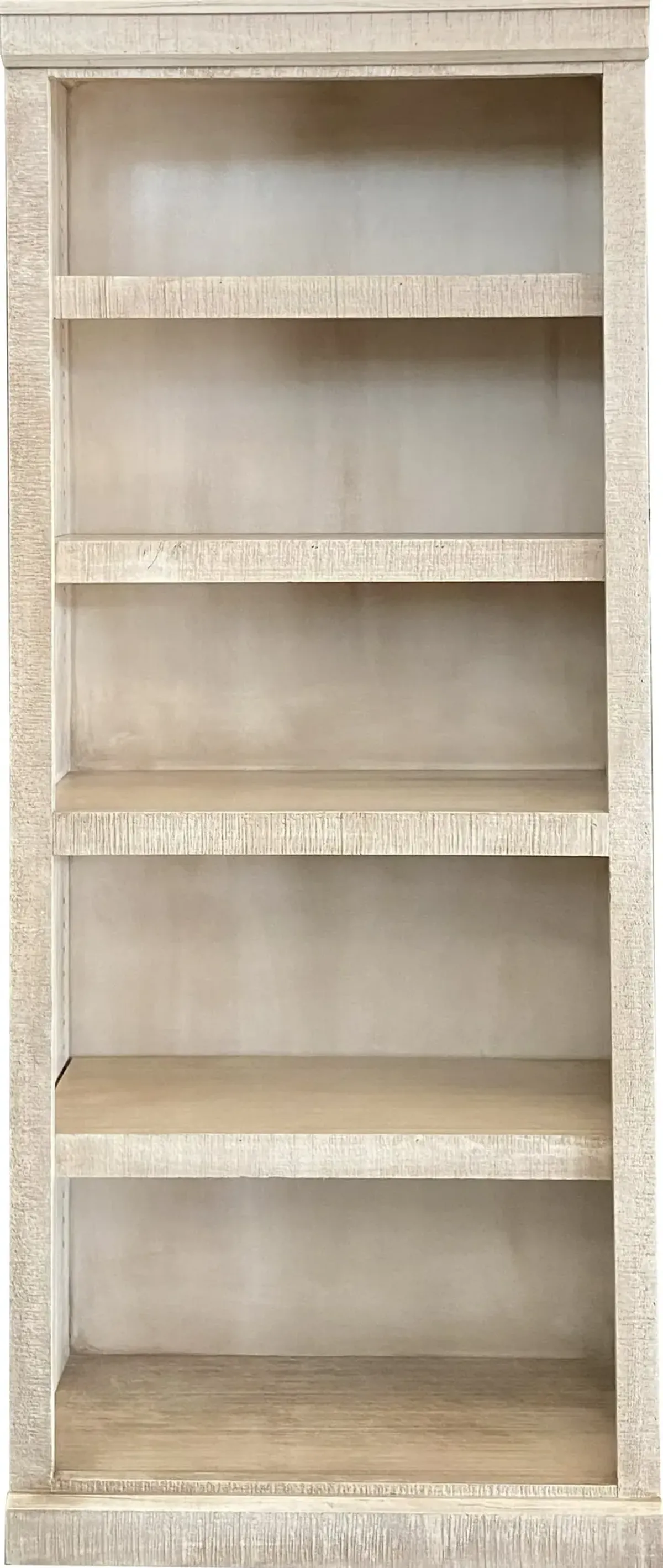 Delta 72 Inch Rustic White Glaze Bookcase