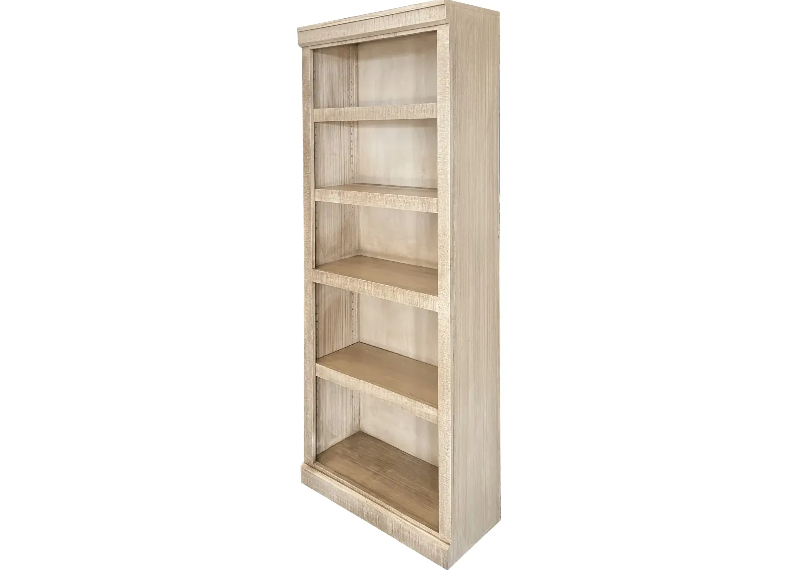 Delta 72 Inch Rustic White Glaze Bookcase