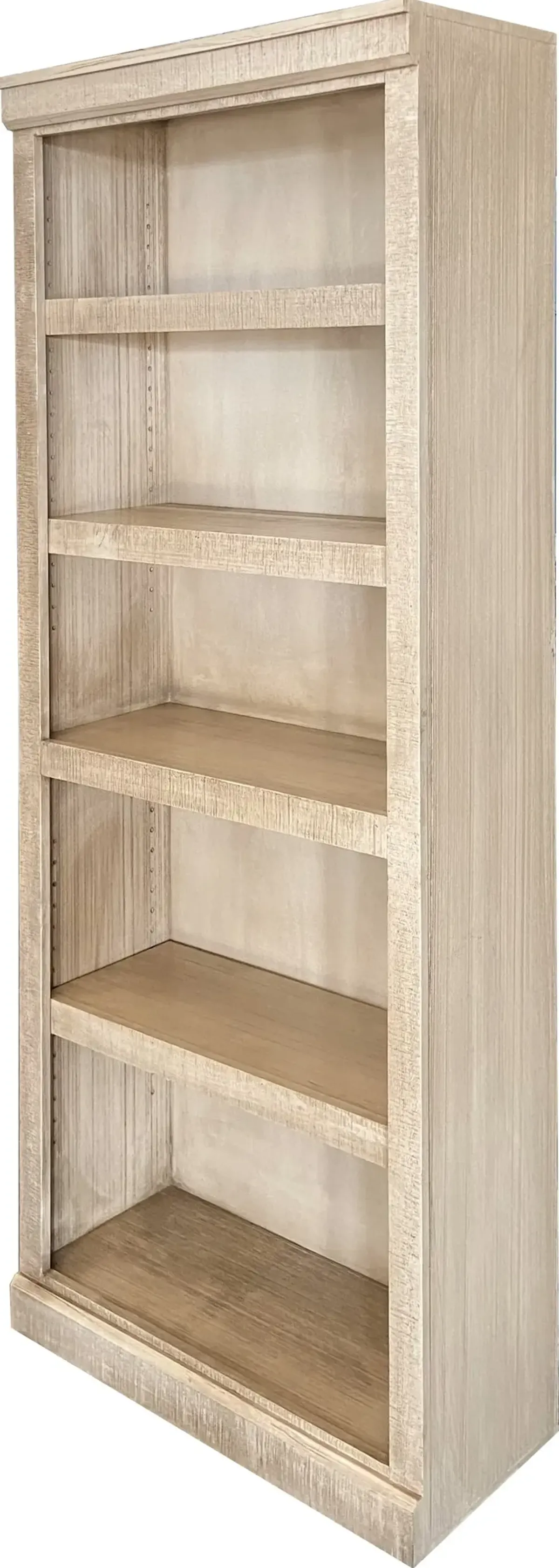 Delta 72 Inch Rustic White Glaze Bookcase