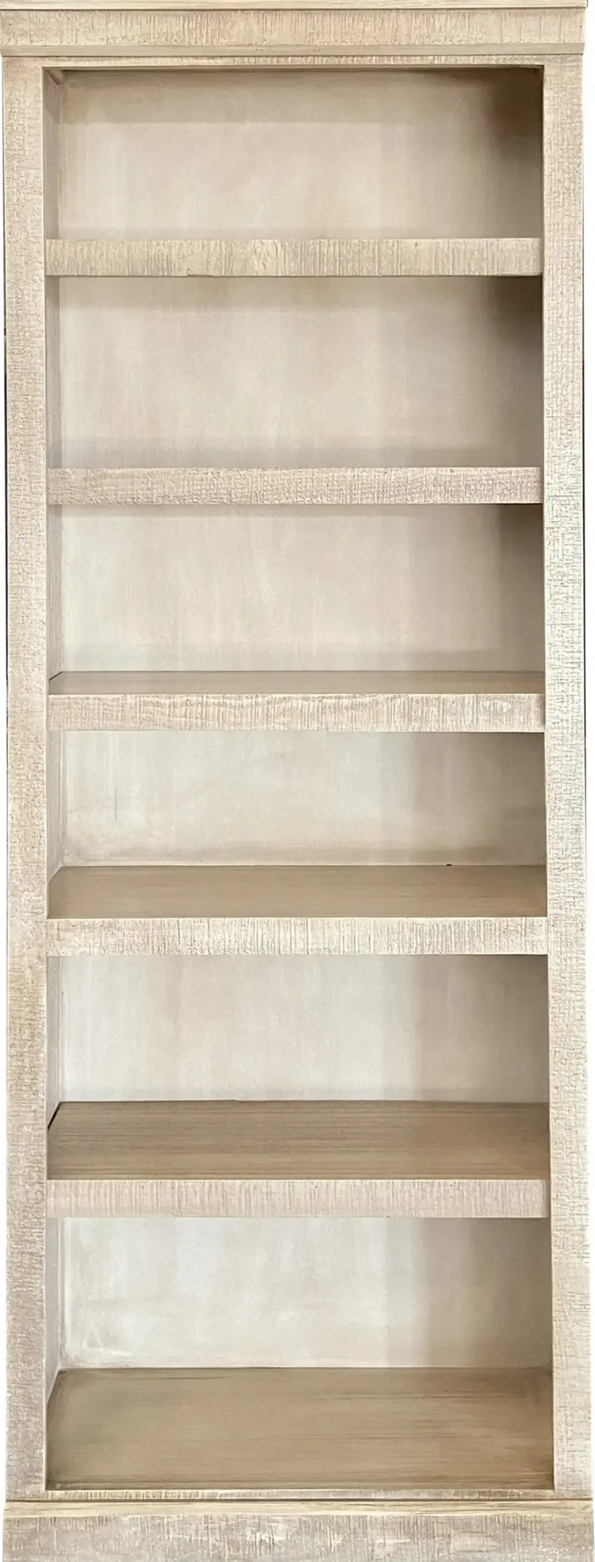 Delta 84 Inch Rustic White Glaze Bookcase