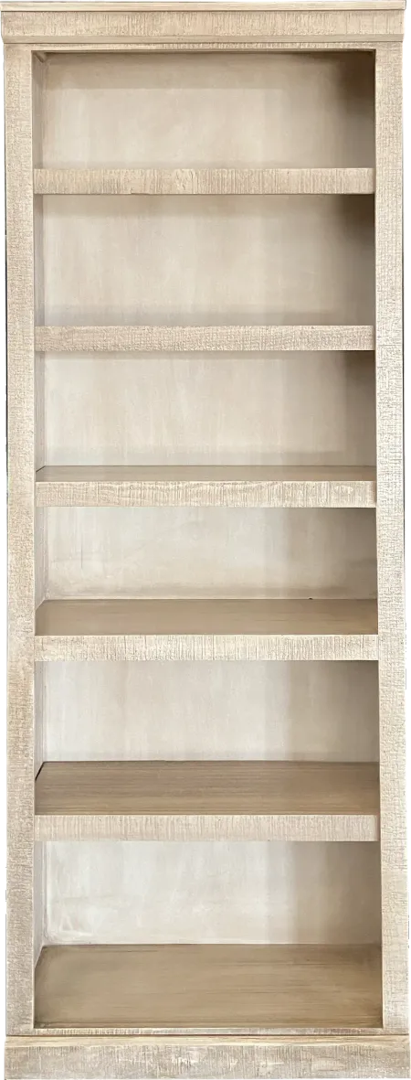 Delta 84 Inch Rustic White Glaze Bookcase