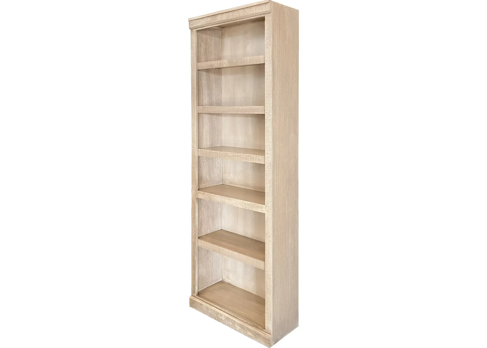 Delta 84 Inch Rustic White Glaze Bookcase