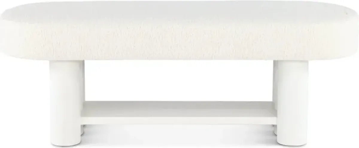 Geneva White Bed Bench