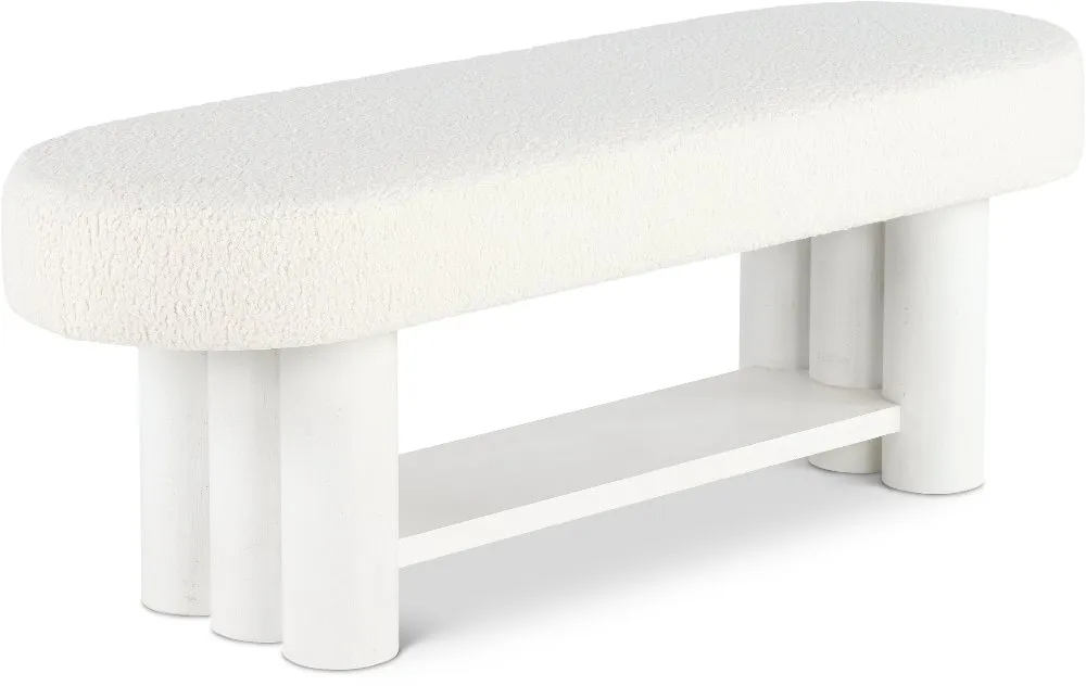 Geneva White Bed Bench