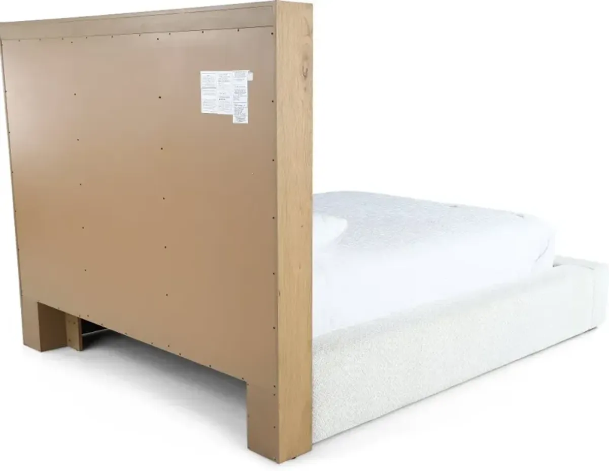 Geneva Oak and Cream King Platform Bed