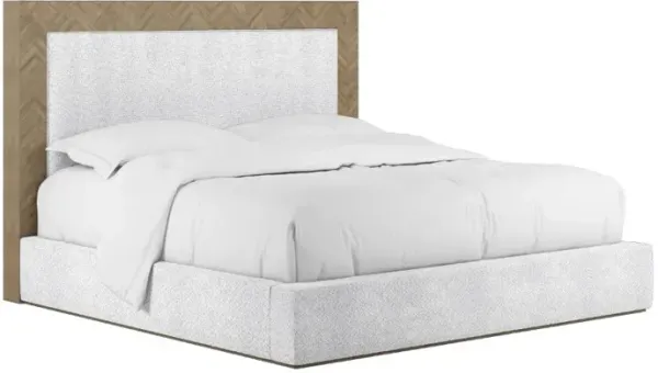 Geneva Oak and Cream King Platform Bed