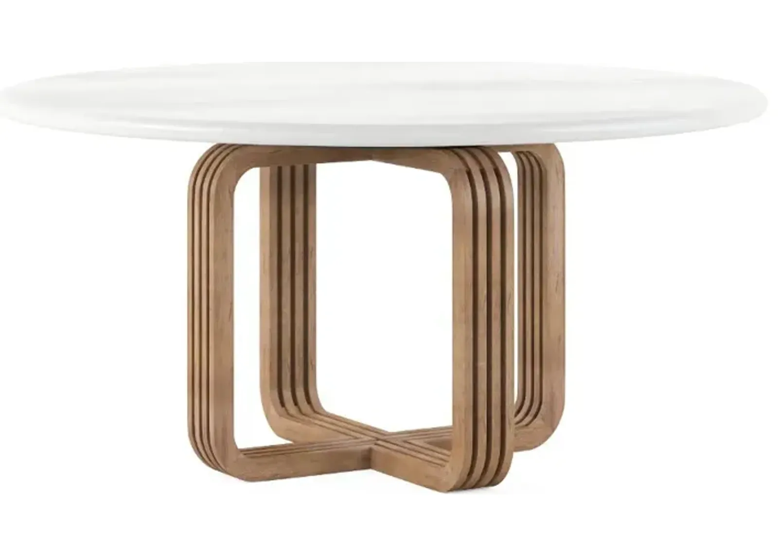 Portico Oak and Glass Round Dining Table