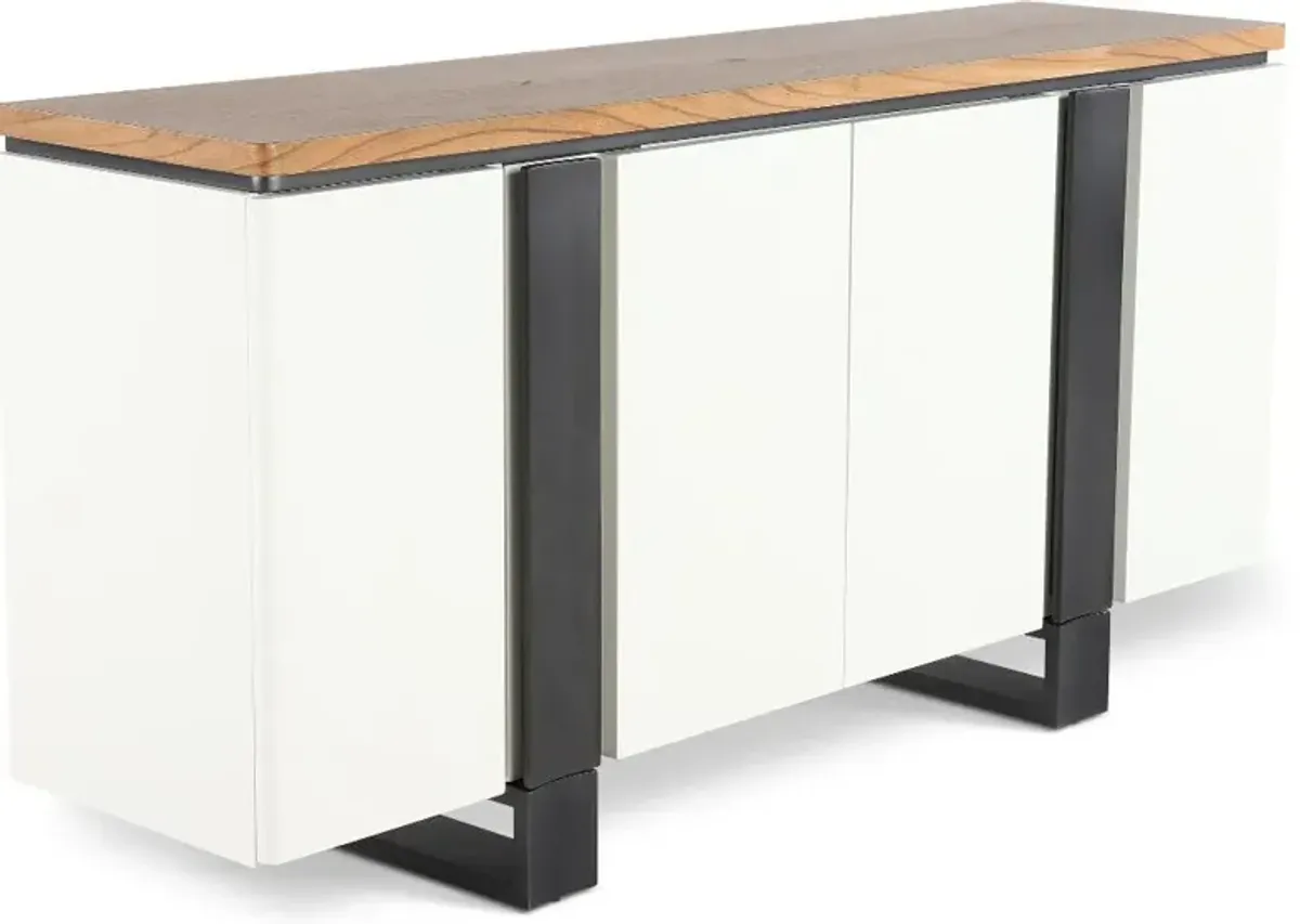 Portico White and Oak Dining Credenza