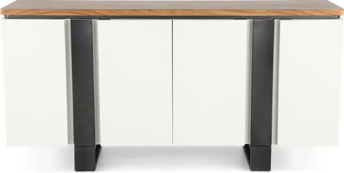 Portico White and Oak Dining Credenza