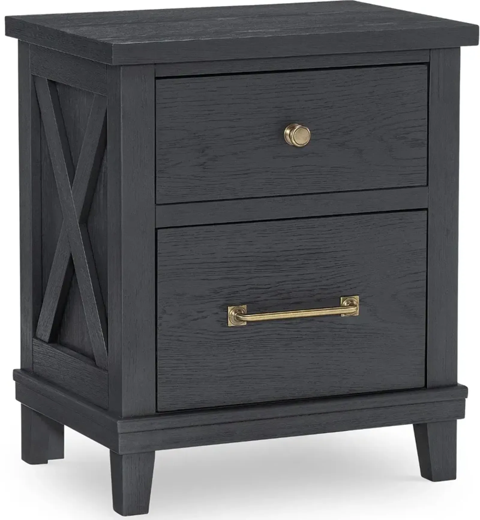 Flatiron Black Nightstand