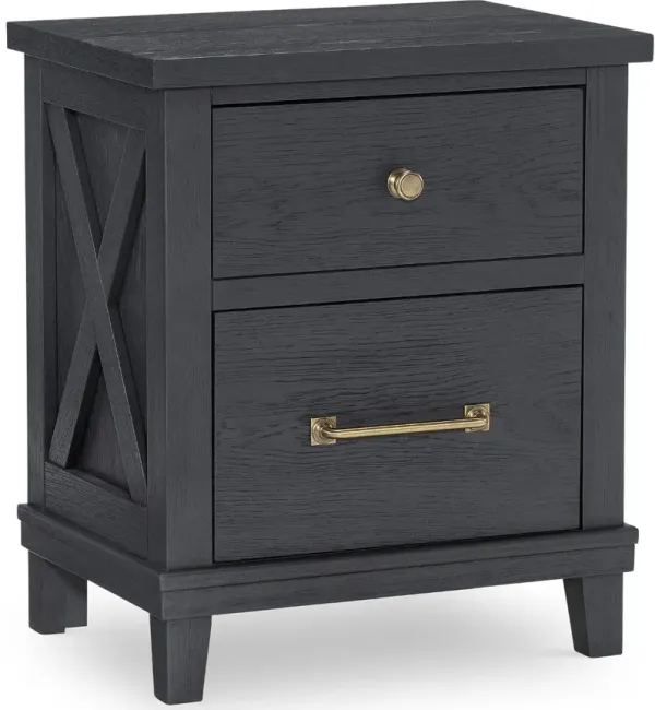 Flatiron Black Nightstand