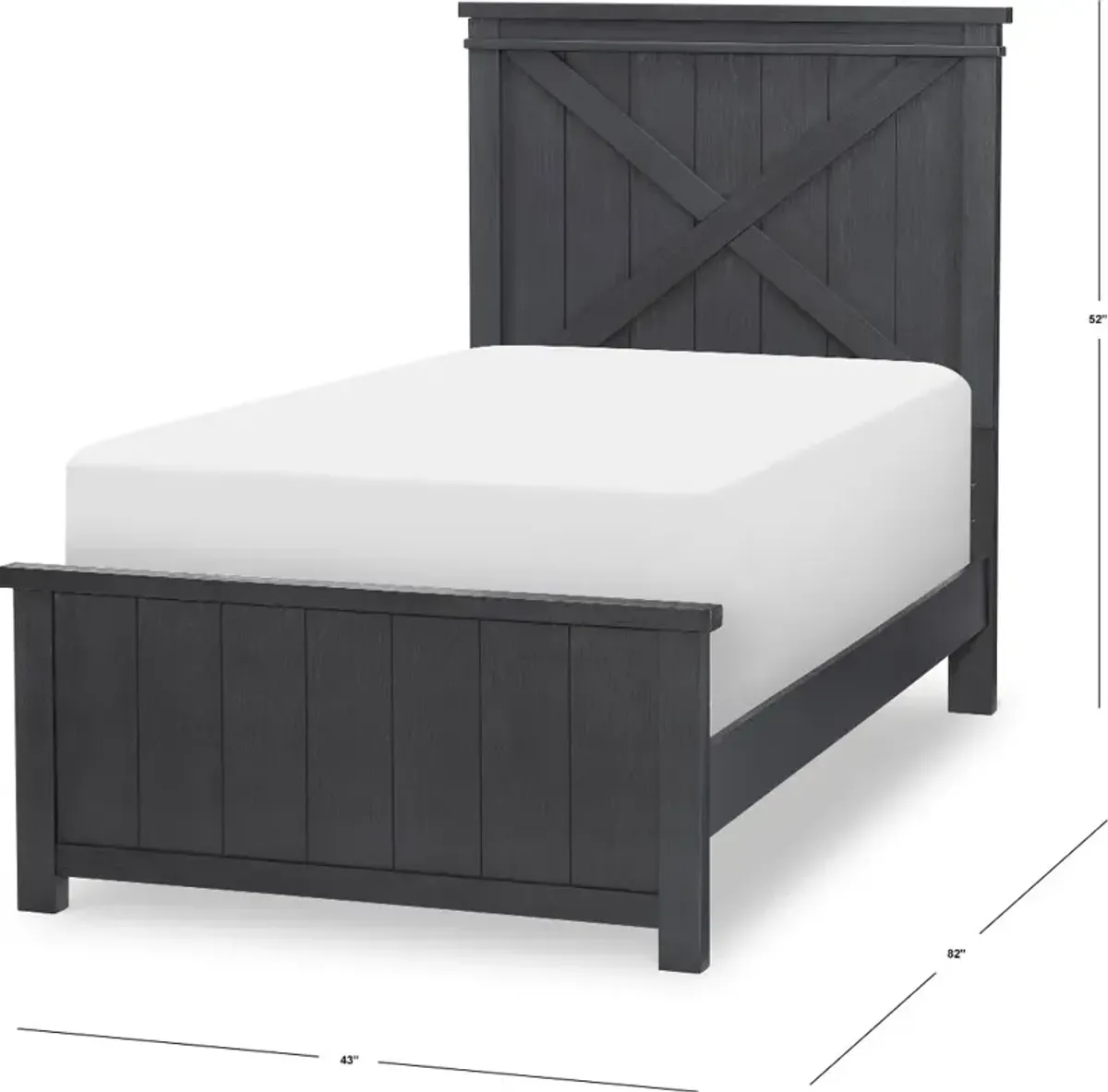 Flatiron Black Twin Bed with Trundle