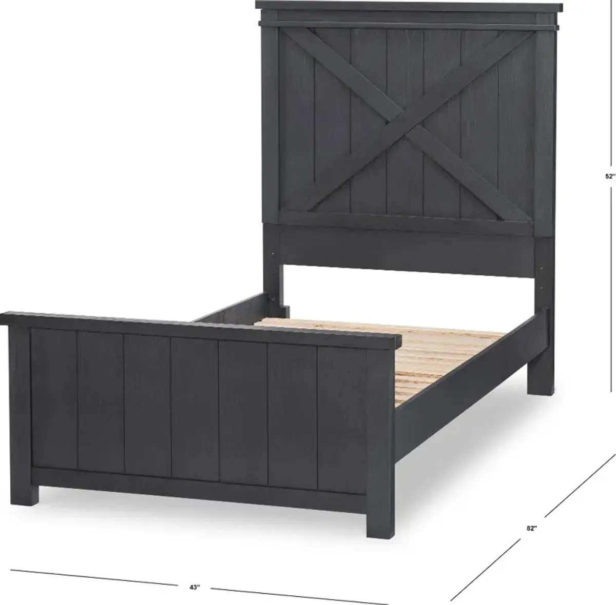 Flatiron Black Twin Bed with Trundle