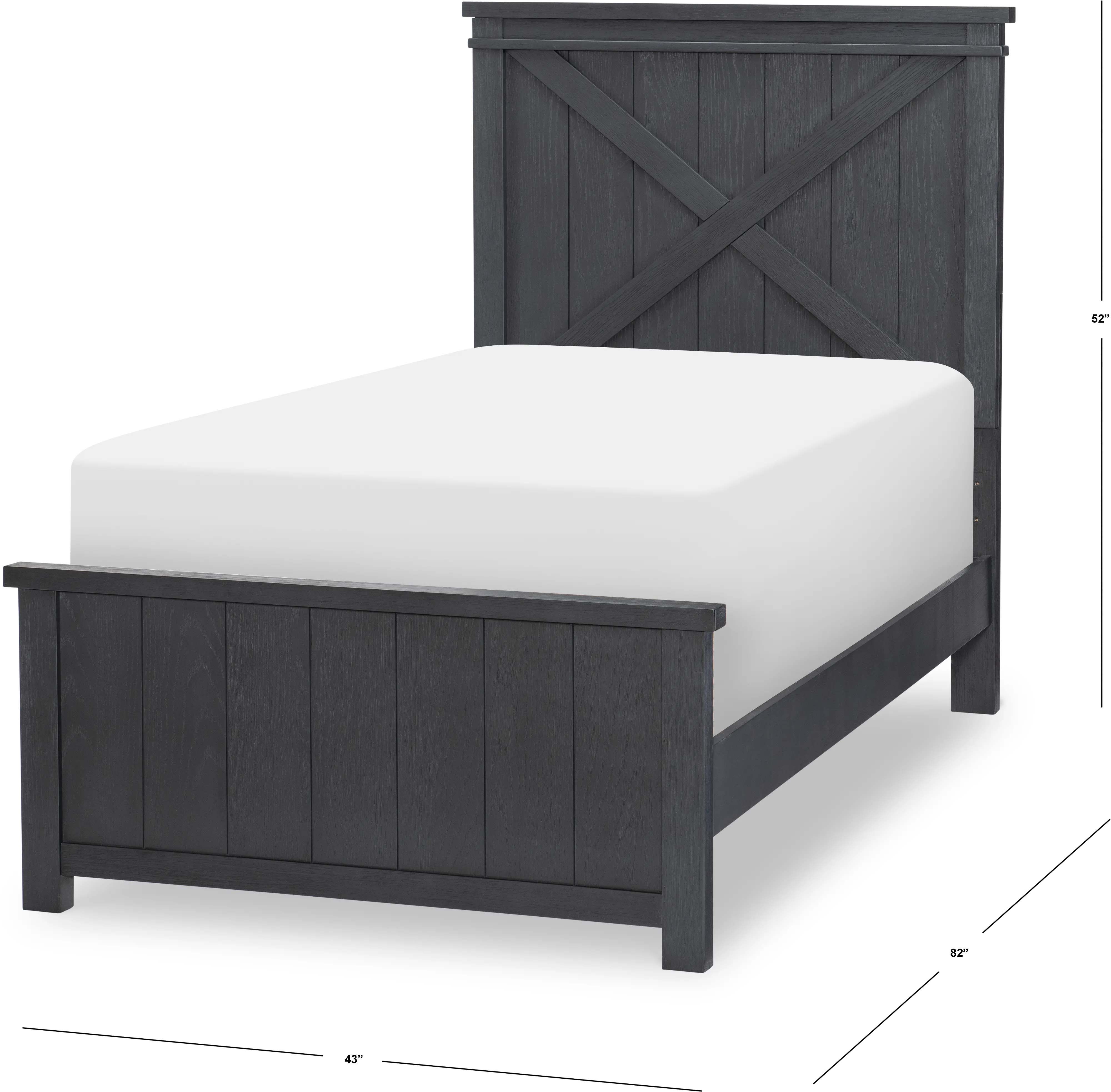Flatiron Black Twin Bed with Trundle