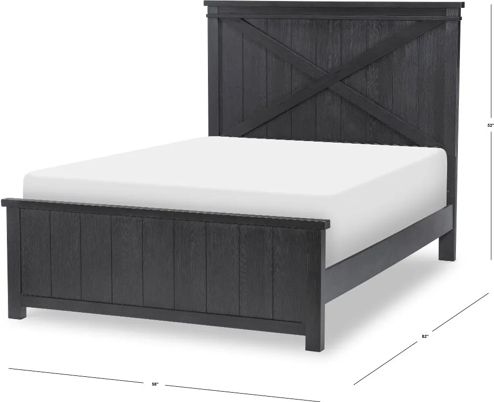 Flatiron Black Full Bed with Trundle