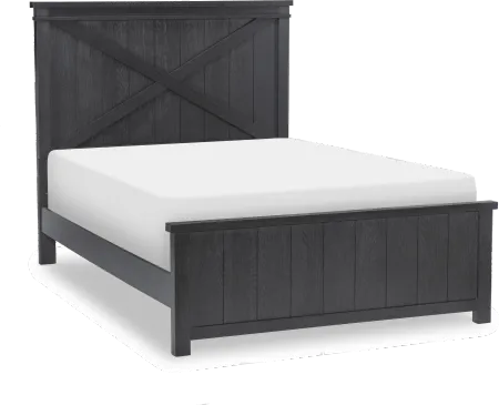 Flatiron Black Full Bed with Trundle
