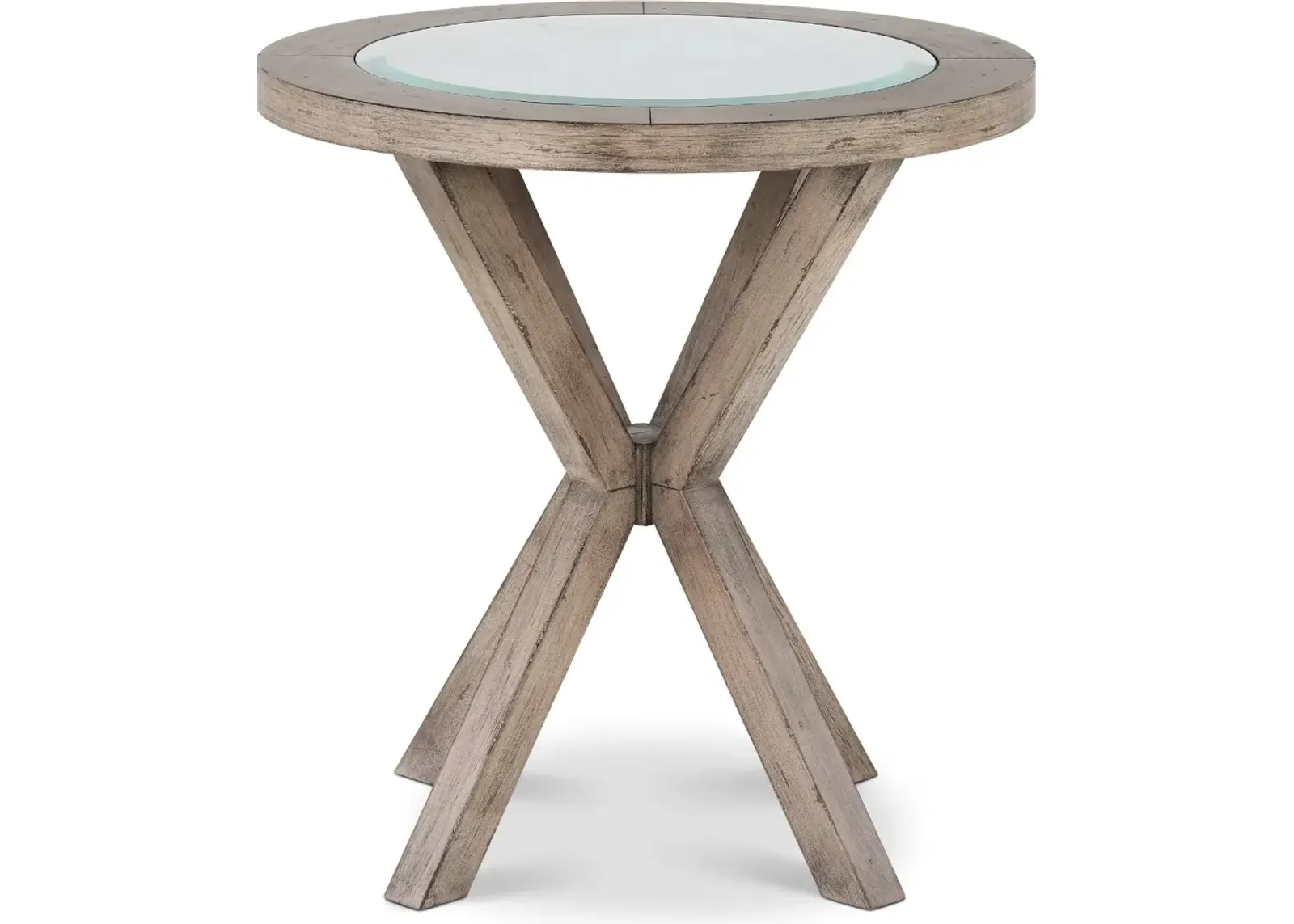 Skyview Lodge Rustic Brown Chairside Table