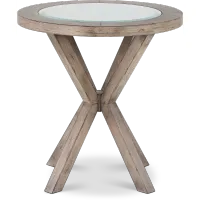 Skyview Lodge Rustic Brown Chairside Table