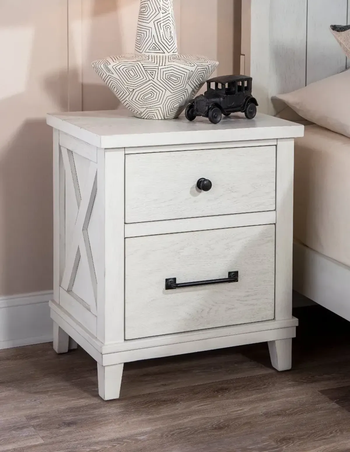 Flatiron White Nightstand