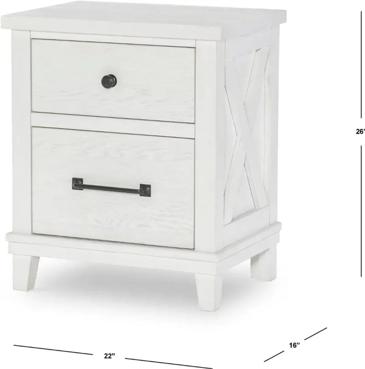 Flatiron White Nightstand