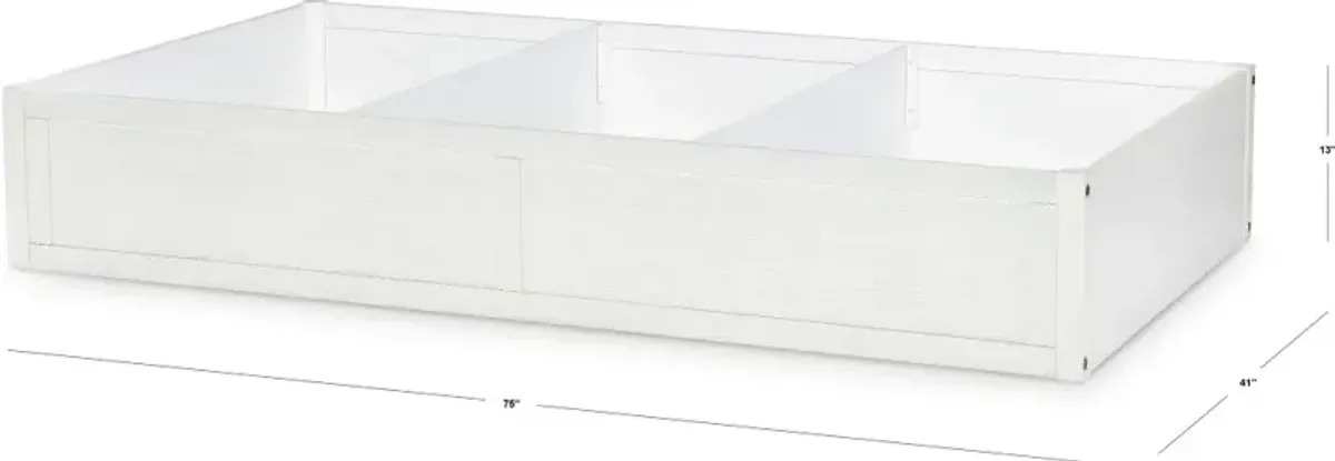 Flatiron White Twin Bed with Trundle