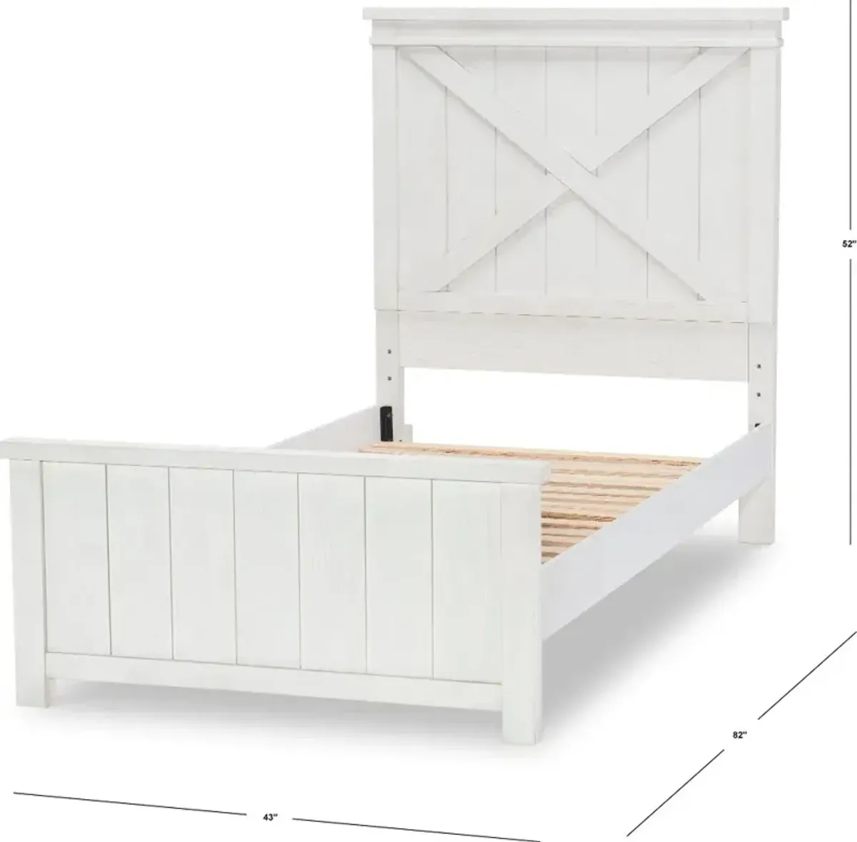 Flatiron White Twin Bed with Trundle