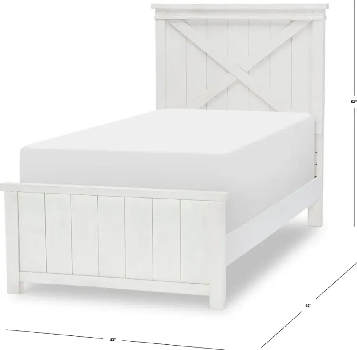 Flatiron White Twin Bed with Trundle