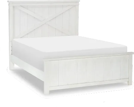Flatiron White Full Bed with Trundle