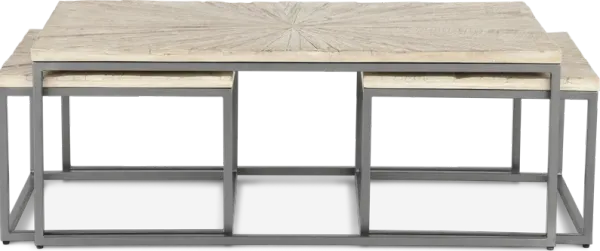 Mala Nesting Weathered White Coffee Table