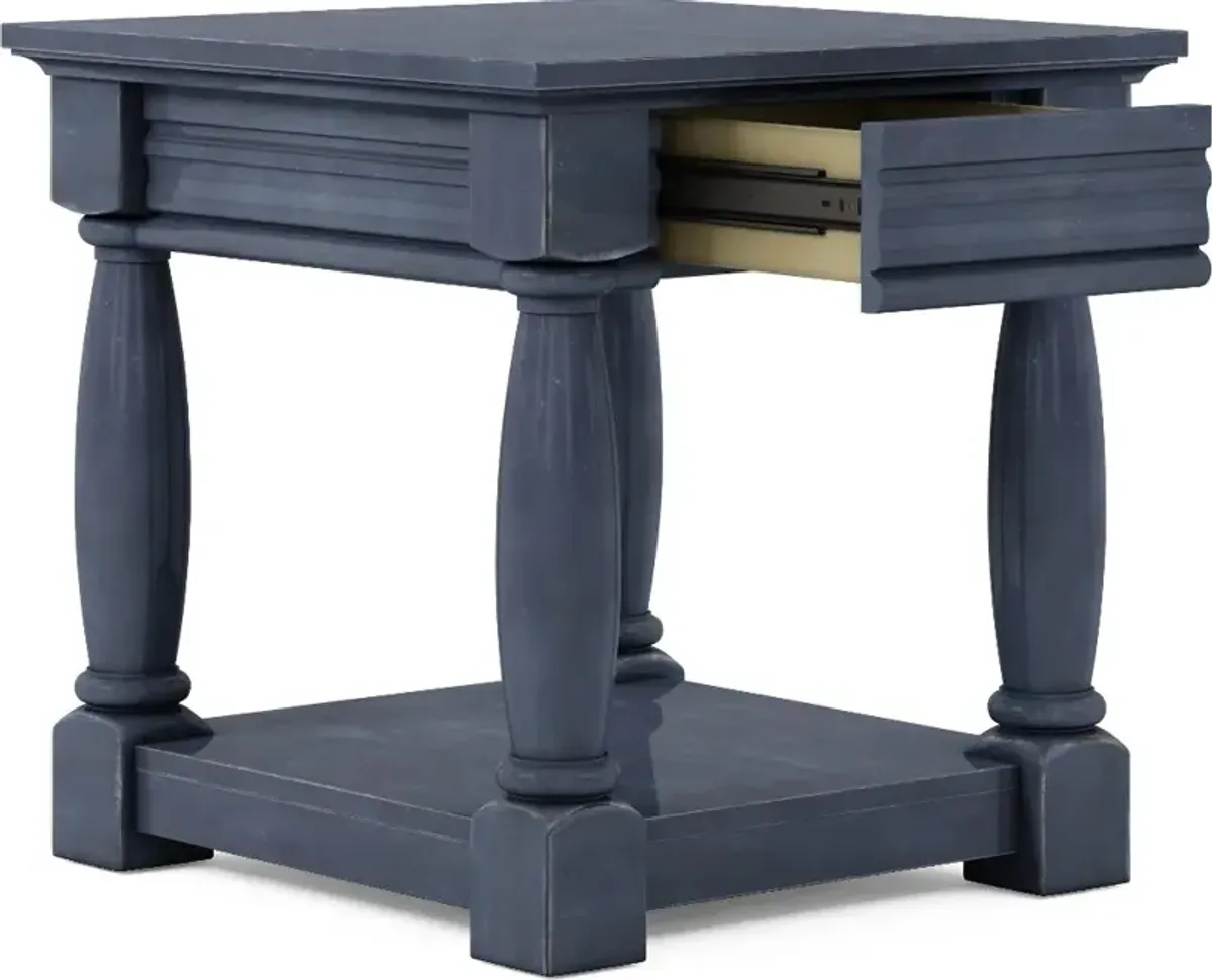 Aldean Slate Blue End Table