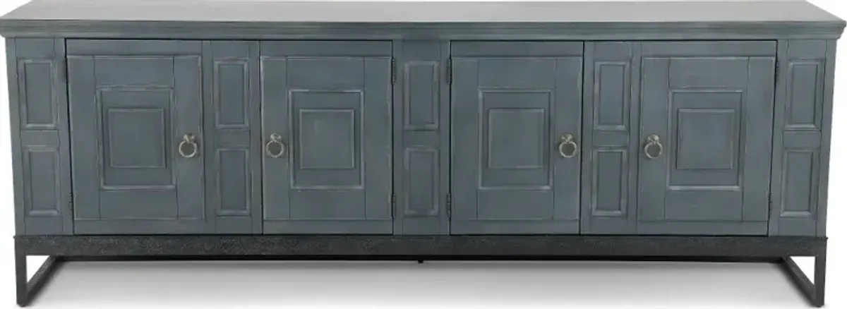 Aldean 90" Slate Blue TV Stand