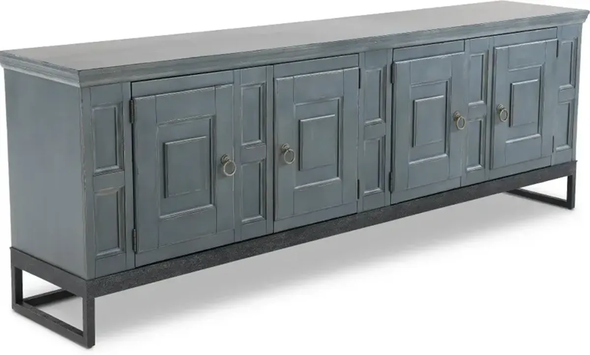 Aldean 90" Slate Blue TV Stand