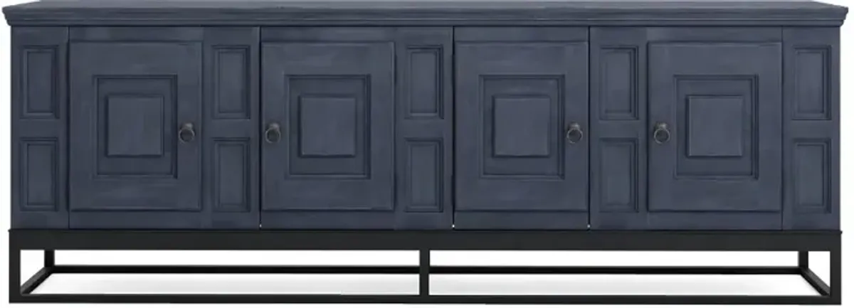 Aldean 90" Slate Blue TV Stand