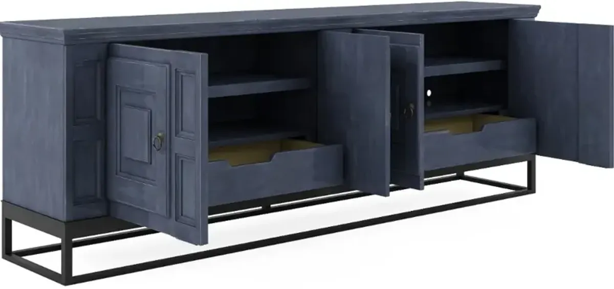 Aldean 90" Slate Blue TV Stand