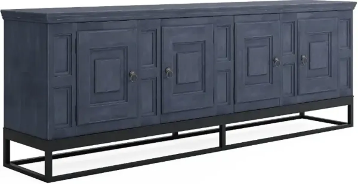 Aldean 90" Slate Blue TV Stand