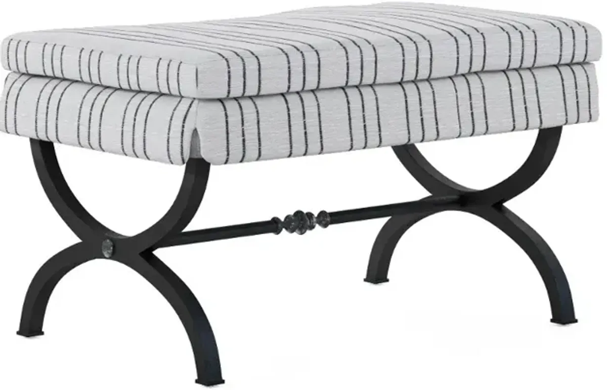 Aldean Black and White Console Bench