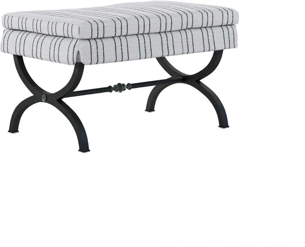 Aldean Black and White Console Bench