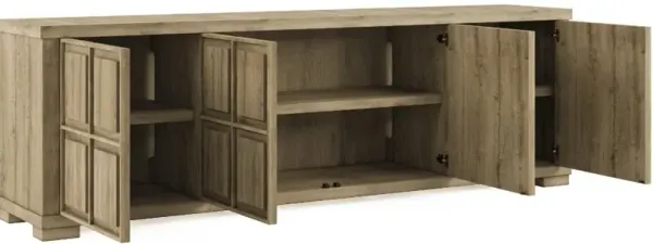 Geneva 94" Tan Embossed TV Stand