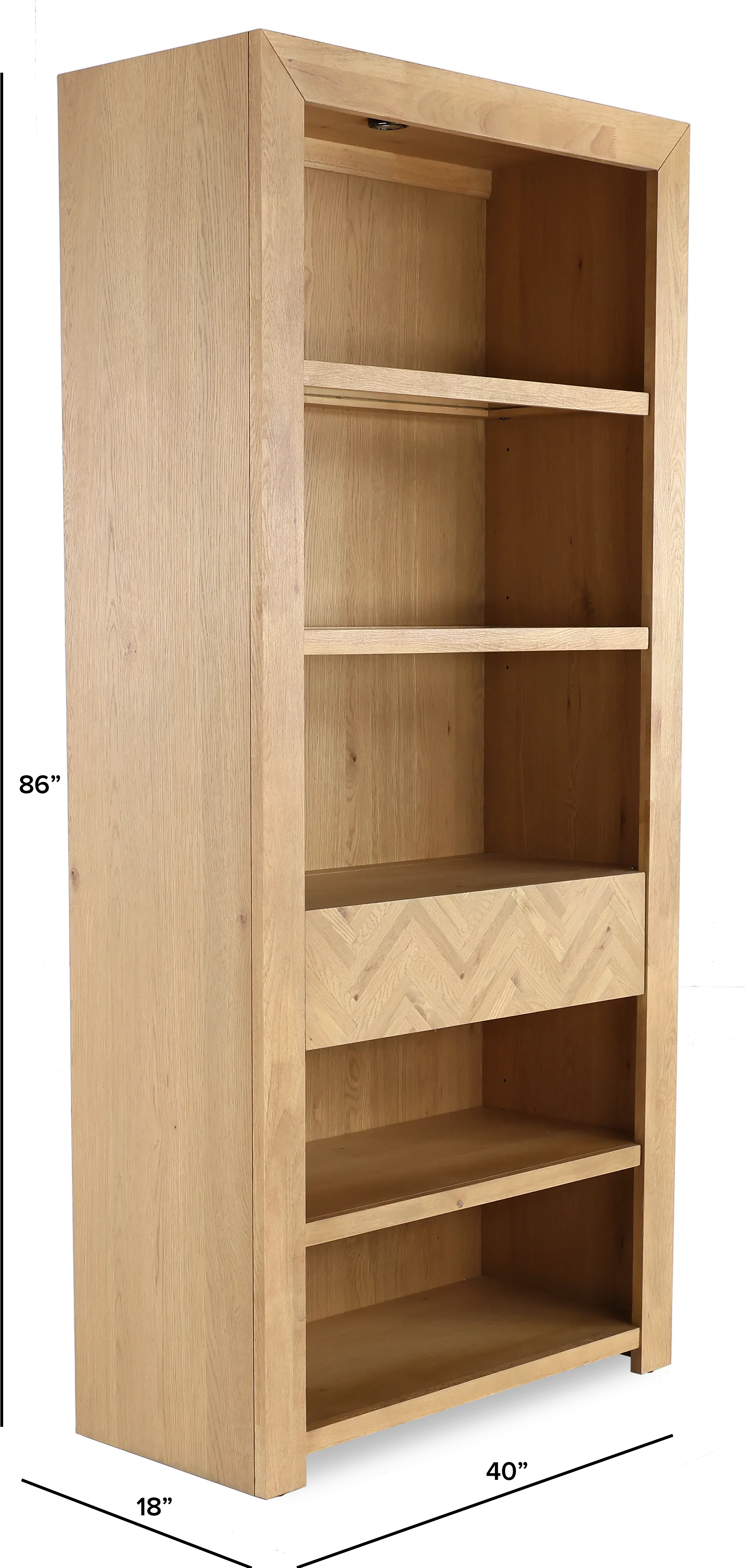 Geneva Ash Embossed Bookcase