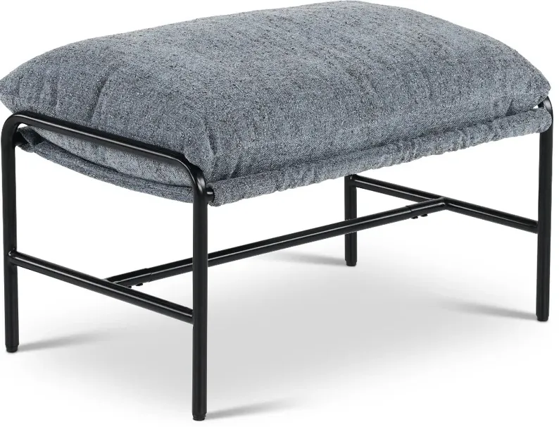 Mellow Steel Blue Ottoman