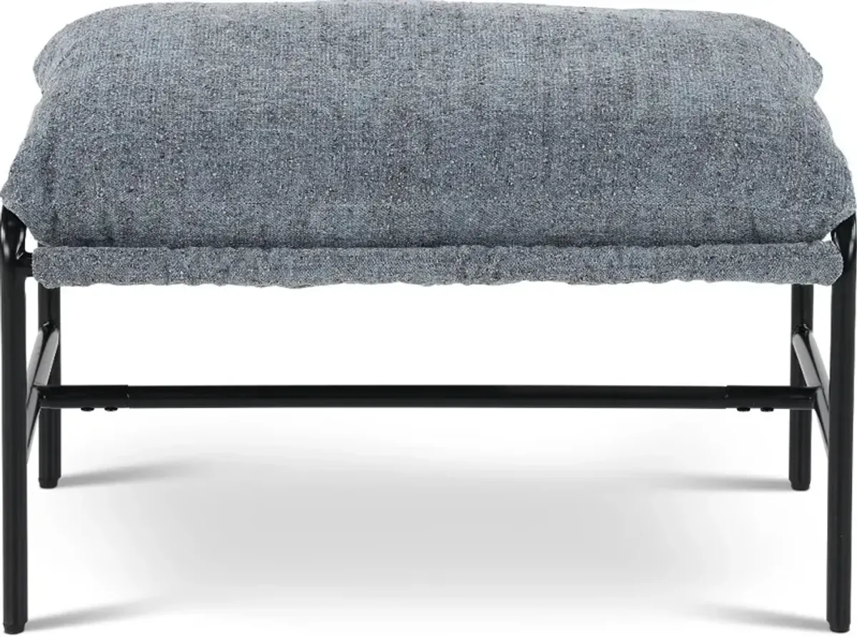 Mellow Steel Blue Ottoman