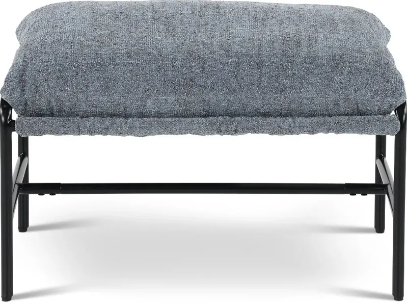 Mellow Steel Blue Ottoman