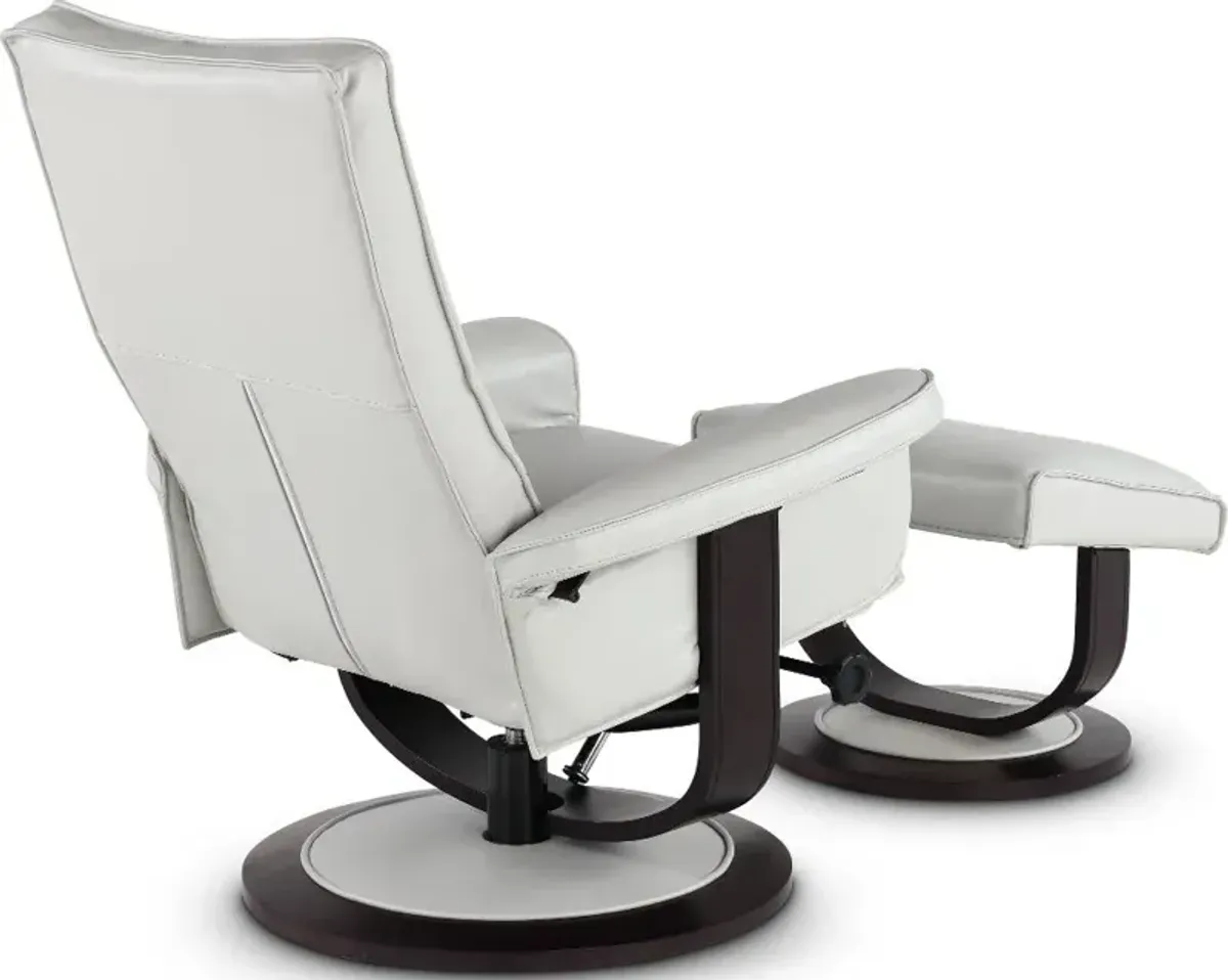 Urban Fog Euro Chair and Ottoman