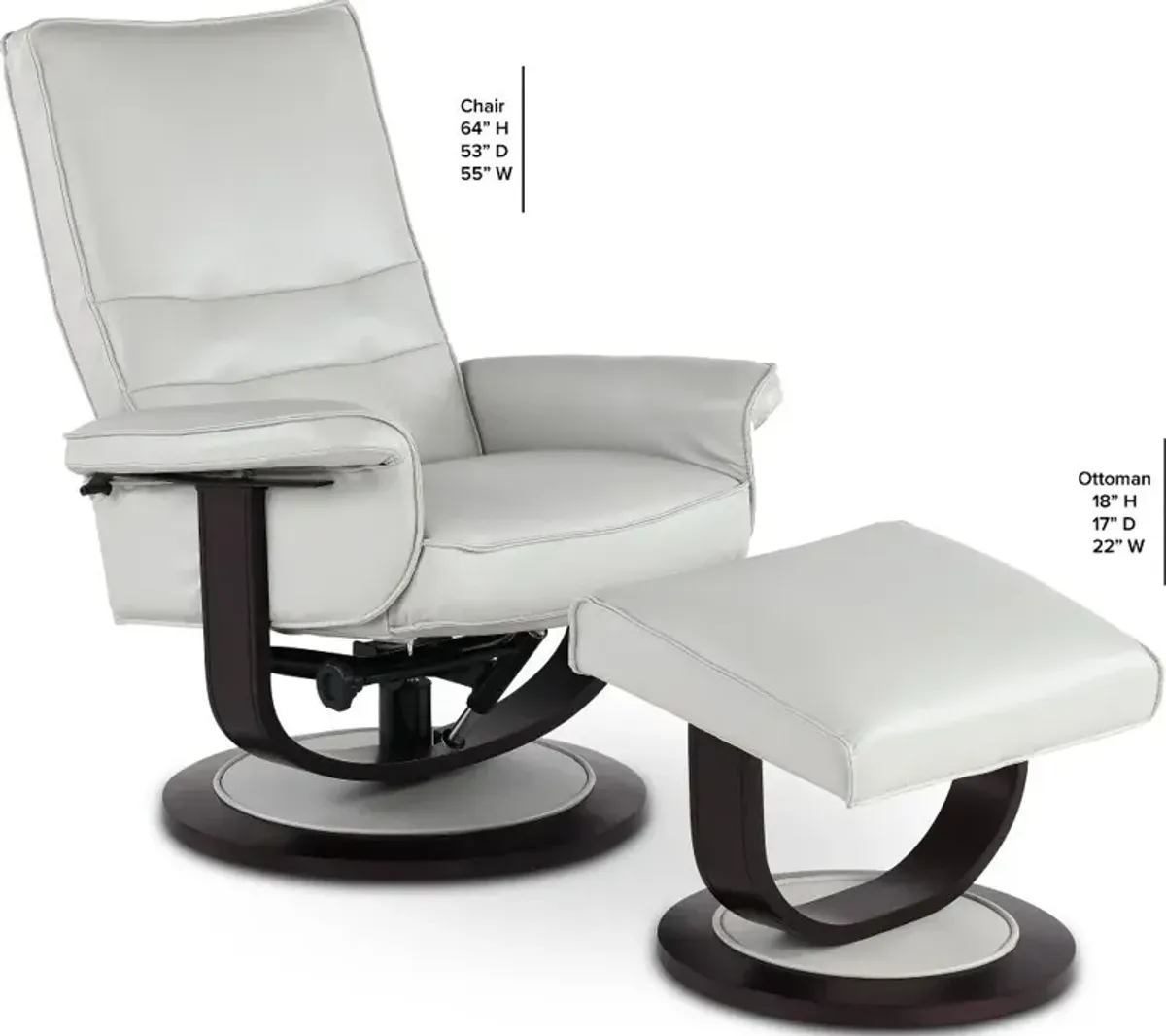 Urban Fog Euro Chair and Ottoman